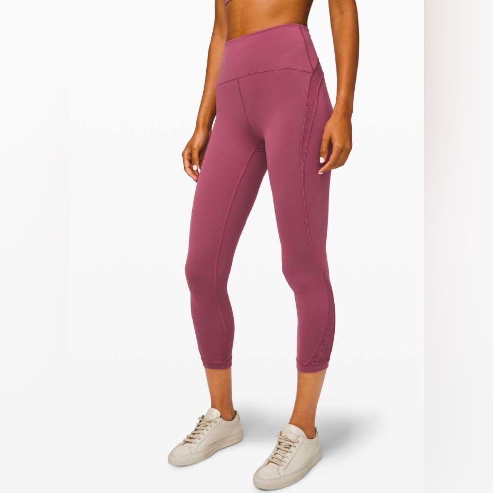 Lululemon Wunder Under Crop High-Rise 21" *Flocked Everlux US10